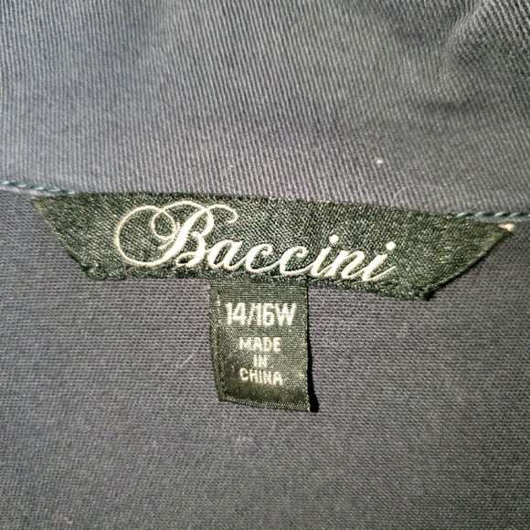 Baccini Frayed Sleeveless Vest with Silver Buttons 0035 - Picture 6 of 10